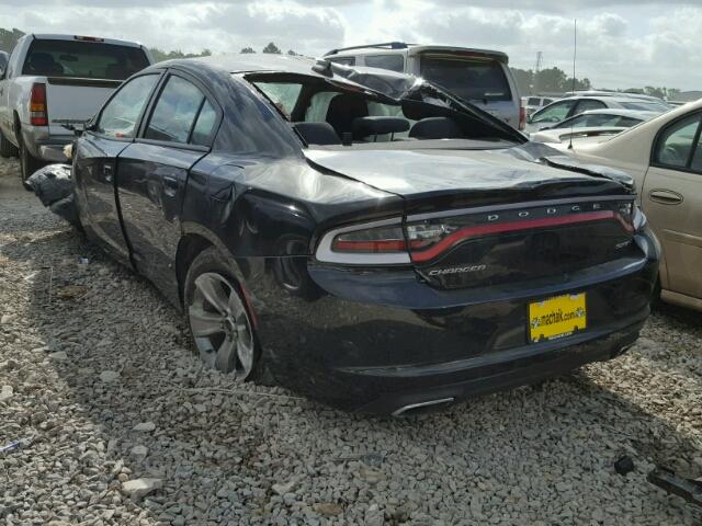 2C3CDXHGXGH226911 - 2016 DODGE CHARGER SX BLACK photo 3