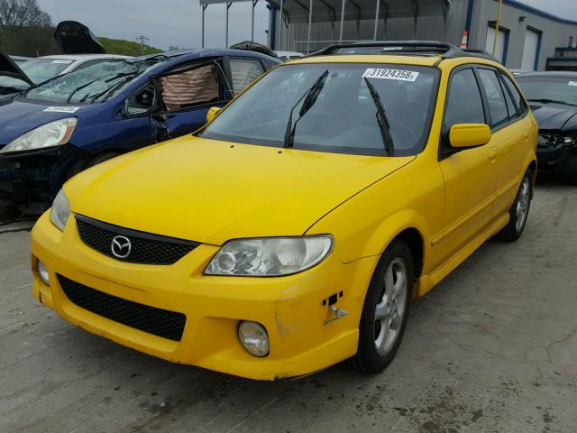 JM1BJ245X21504656 - 2002 MAZDA PROTEGE PR YELLOW photo 2