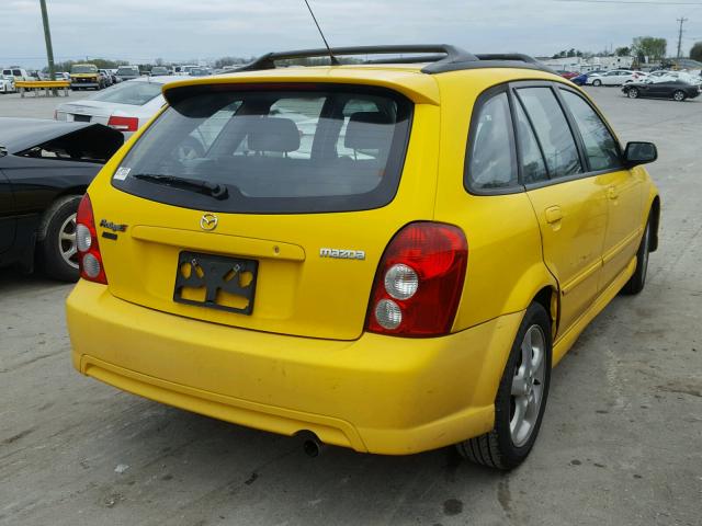 JM1BJ245X21504656 - 2002 MAZDA PROTEGE PR YELLOW photo 4