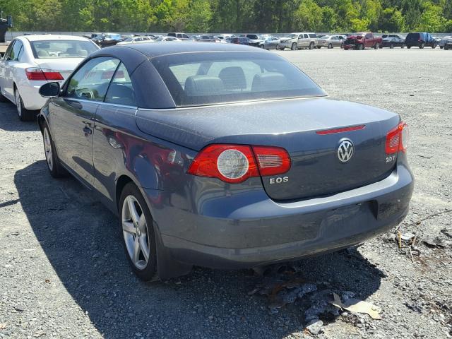 WVWDA71F47V035549 - 2007 VOLKSWAGEN EOS 2.0T S GRAY photo 3