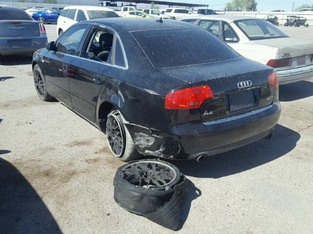 WAUAF78E67A114971 - 2007 AUDI A4 2 BLACK photo 3