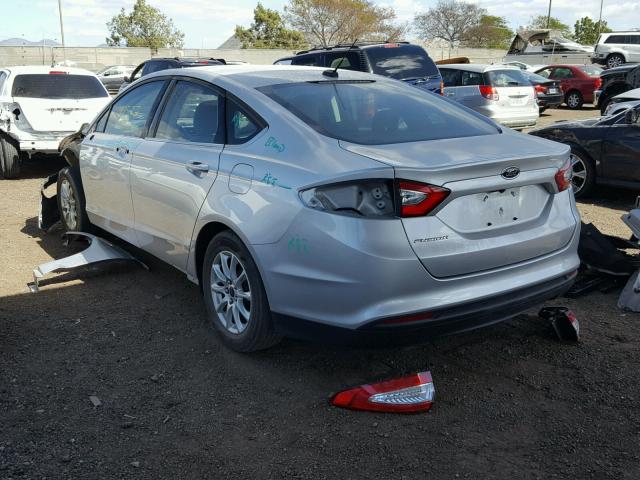 3FA6P0G71FR187935 - 2015 FORD FUSION S SILVER photo 3