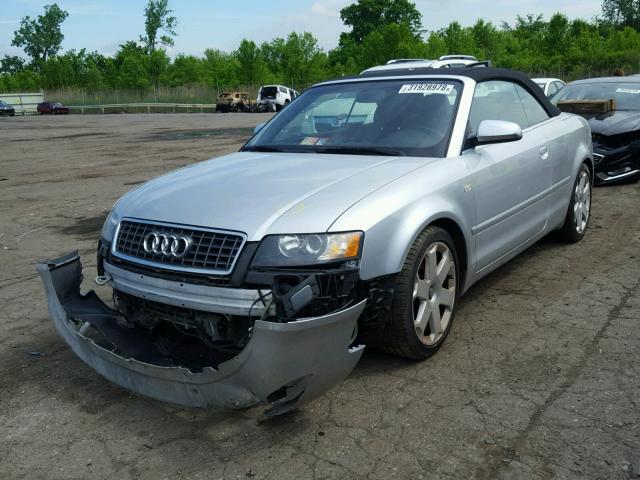 WUARL48H15K902462 - 2005 AUDI S4 QUATTRO SILVER photo 2