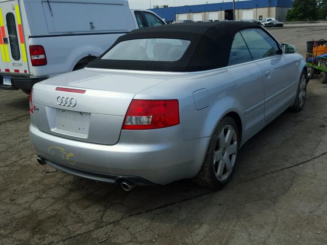 WUARL48H15K902462 - 2005 AUDI S4 QUATTRO SILVER photo 4