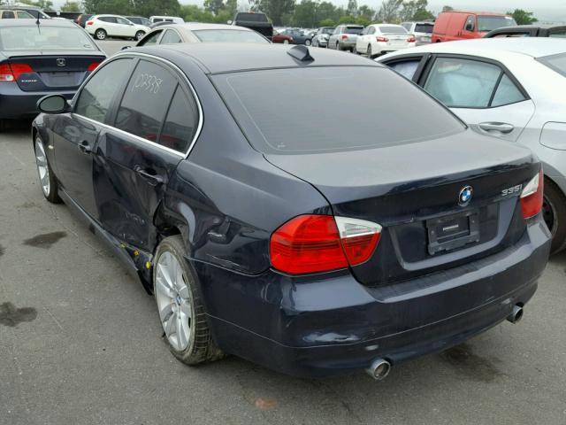 WBAVB77568NH79087 - 2008 BMW 335 I BLUE photo 3