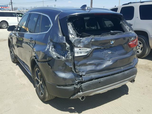 WBXHT3Z33H4A52256 - 2017 BMW X1 XDRIVE2 GRAY photo 3
