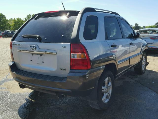 KNDJF723077344240 - 2007 KIA SPORTAGE E SILVER photo 4