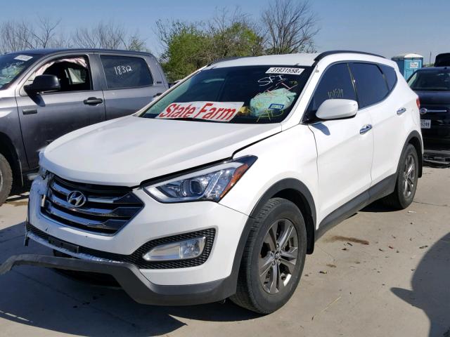 5XYZU3LB8DG040899 - 2013 HYUNDAI SANTA FE S WHITE photo 2