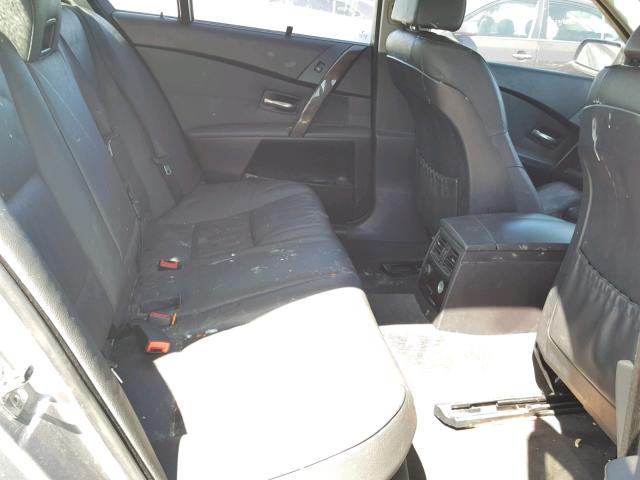 WBANB53596CP02911 - 2006 BMW 550 I SILVER photo 6