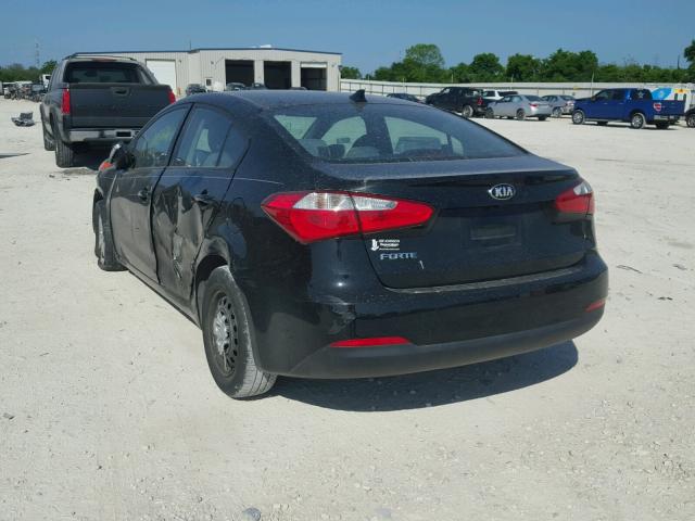 KNAFX4A61G5497361 - 2016 KIA FORTE LX BLACK photo 3