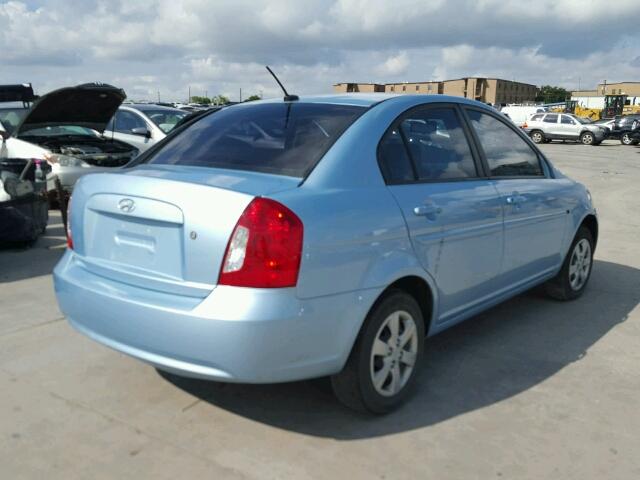 KMHCN4AC7AU450748 - 2010 HYUNDAI ACCENT GLS BLUE photo 4