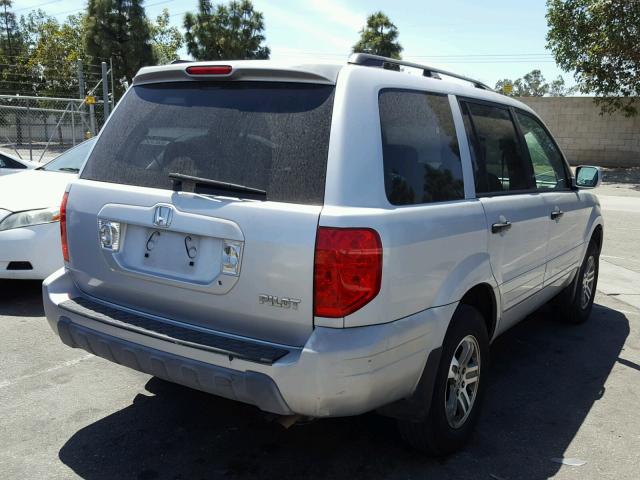 2HKYF18414H556972 - 2004 HONDA PILOT EX SILVER photo 4