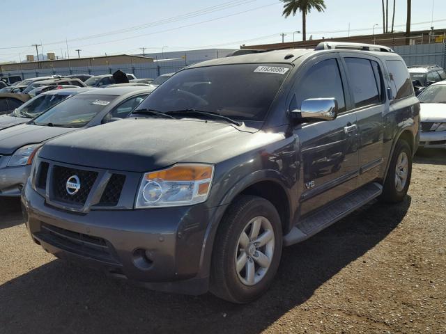 5N1AA08D18N631021 - 2008 NISSAN ARMADA SE CHARCOAL photo 2