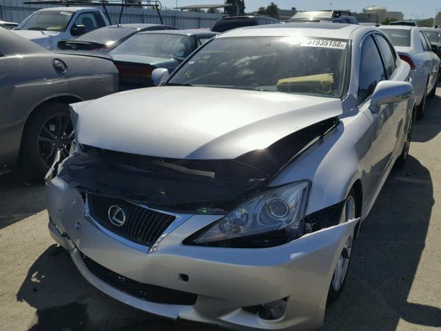 JTHBE262795023336 - 2009 LEXUS IS 350 SILVER photo 2