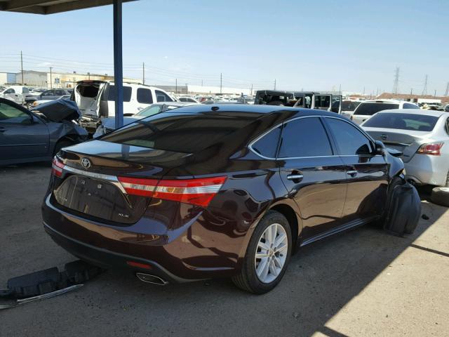 4T1BK1EB2EU092985 - 2014 TOYOTA AVALON BAS MAROON photo 4