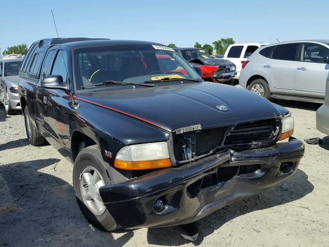 1B7GL22Y1XS303985 - 1999 DODGE DAKOTA BLACK photo 1