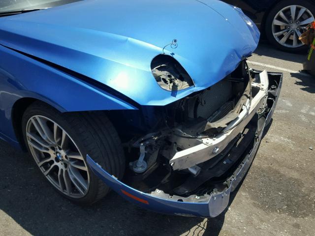WBA3N7C5XFK222943 - 2015 BMW 428 I BLUE photo 9