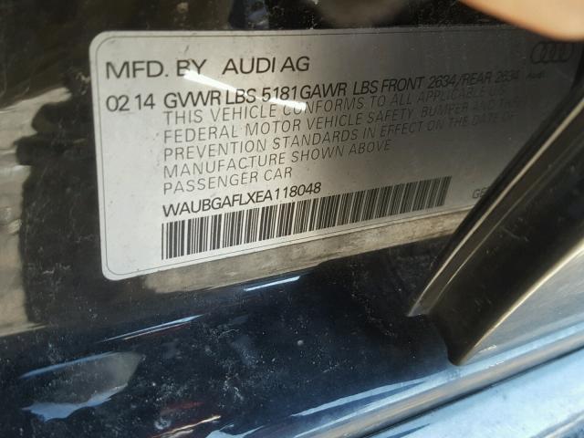 WAUBGAFLXEA118048 - 2014 AUDI S4 PREMIUM BLACK photo 10