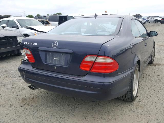 WDBLJ70G81T079061 - 2001 MERCEDES-BENZ CLK 430 BLUE photo 4