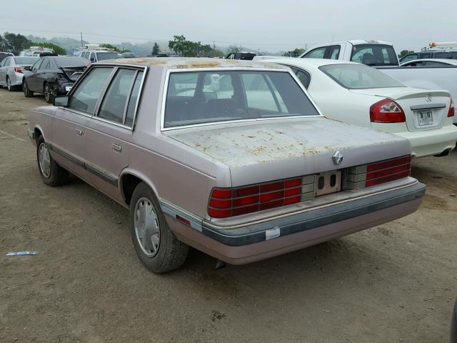 1B3BD46D0JC216964 - 1988 DODGE ARIES LE PURPLE photo 3