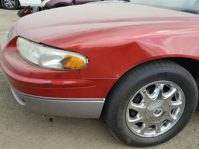 2G4WF5213W1414572 - 1998 BUICK REGAL GS RED photo 9