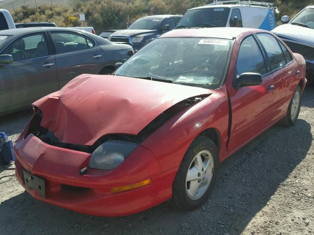 1G2JB52T4T7563104 - 1996 PONTIAC SUNFIRE SE RED photo 2