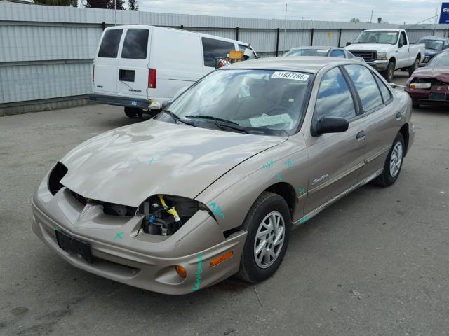 1G2JB524217224637 - 2001 PONTIAC SUNFIRE SE GOLD photo 2