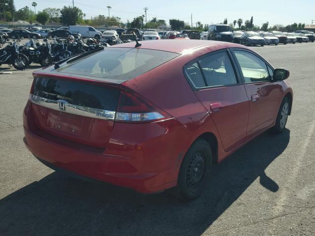 JHMZE2H33DS005561 - 2013 HONDA INSIGHT RED photo 4