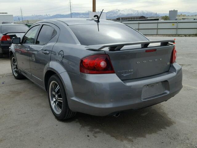 1B3BD1FG9BN587538 - 2011 DODGE AVENGER MA GRAY photo 3