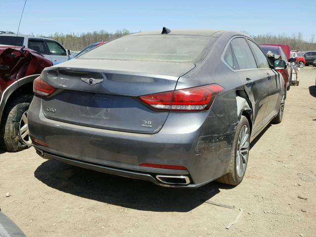 KMHGN4JE0HU171140 - 2017 GENESIS G80 BASE GRAY photo 4