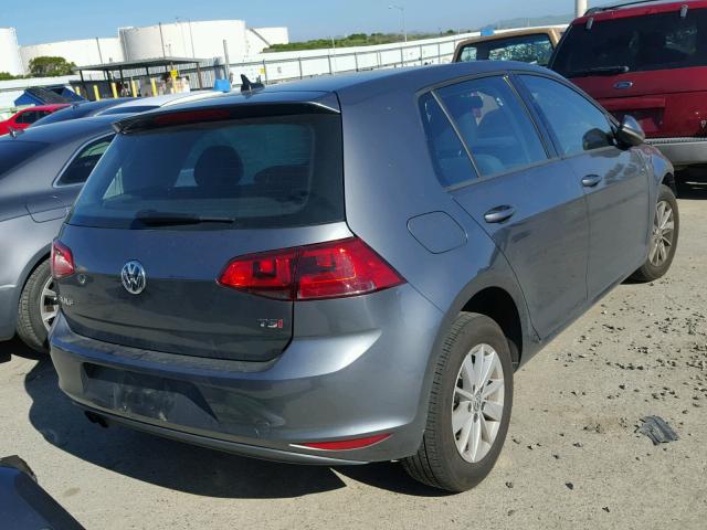 3VW217AU8HM000852 - 2017 VOLKSWAGEN GOLF S GRAY photo 4