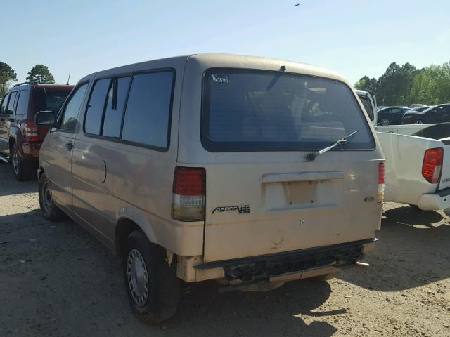 1FMCA11U7PZB10224 - 1993 FORD AEROSTAR TAN photo 3