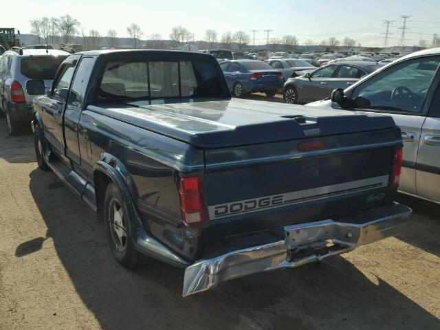 1B7GL23Y1SS177246 - 1995 DODGE DAKOTA GREEN photo 3