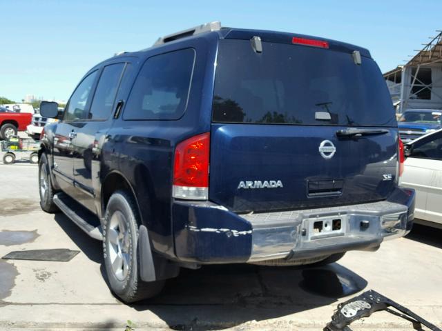 5N1BA08A77N724490 - 2007 NISSAN ARMADA SE BLUE photo 3