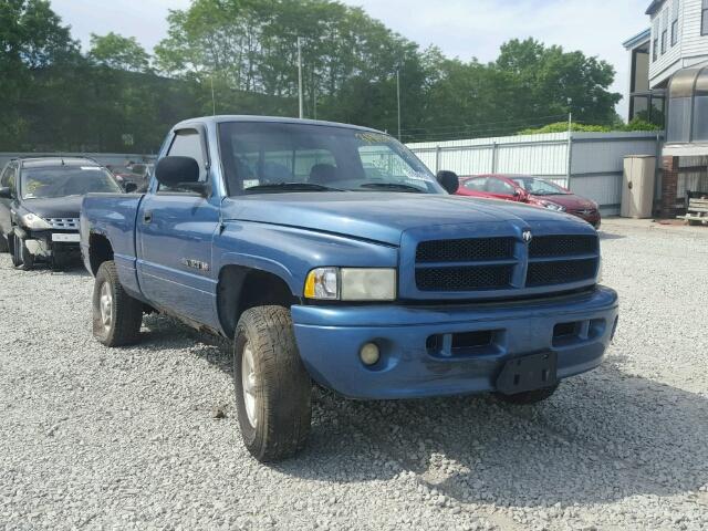 1B7HF16Y11S352062 - 2001 DODGE RAM 1500 BLUE photo 1