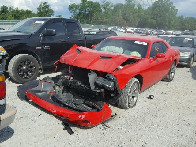 2C3CDZAG1FH894651 - 2015 DODGE CHALLENGER RED photo 2