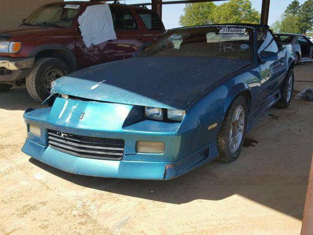 1G1FP33E9ML131665 - 1991 CHEVROLET CAMARO RS BLUE photo 2