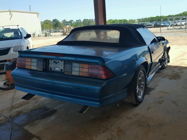 1G1FP33E9ML131665 - 1991 CHEVROLET CAMARO RS BLUE photo 4