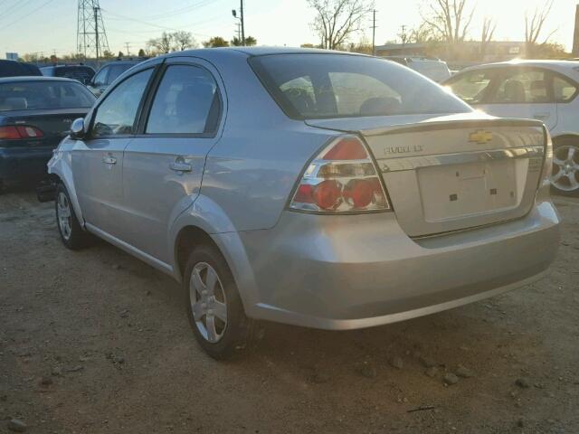 KL1TD5DE4BB123996 - 2011 CHEVROLET AVEO LS SILVER photo 3