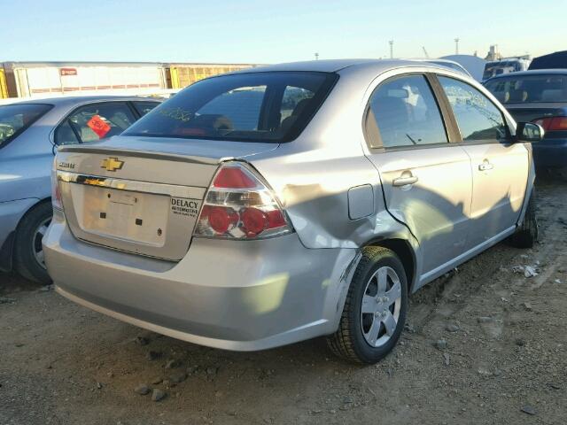 KL1TD5DE4BB123996 - 2011 CHEVROLET AVEO LS SILVER photo 4