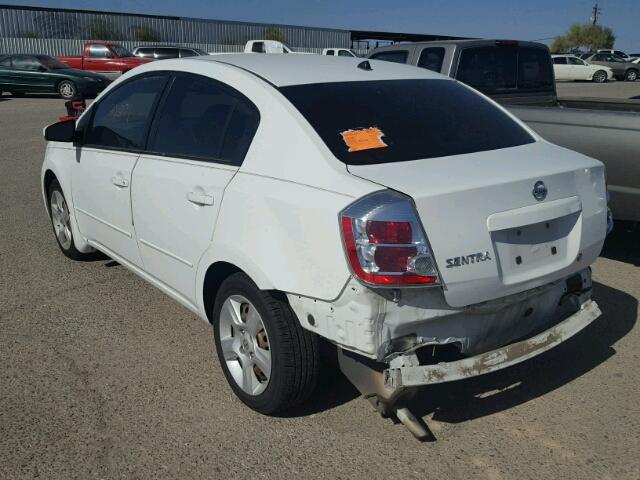 3N1AB61E38L632293 - 2008 NISSAN SENTRA 2.0 WHITE photo 3