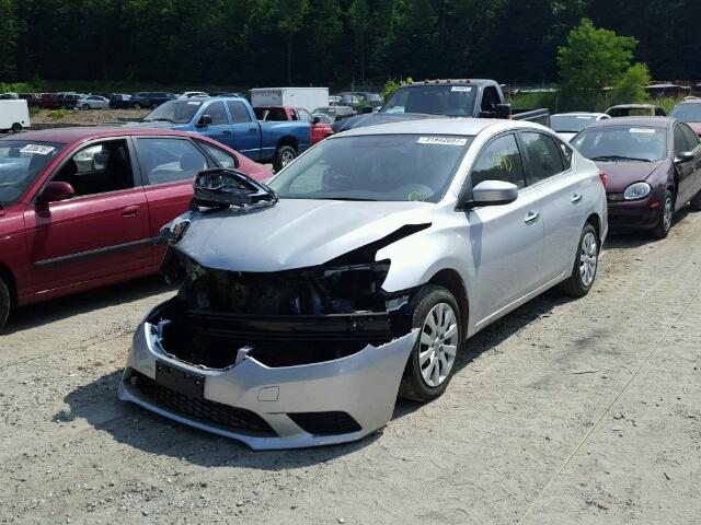 3N1AB7AP9GY299123 - 2016 NISSAN SENTRA S SILVER photo 2