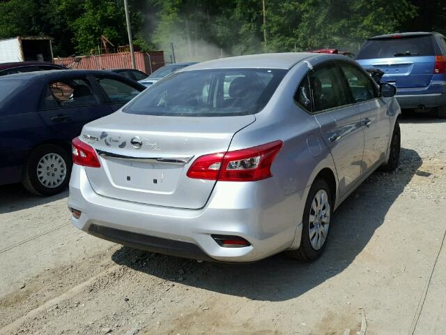 3N1AB7AP9GY299123 - 2016 NISSAN SENTRA S SILVER photo 4