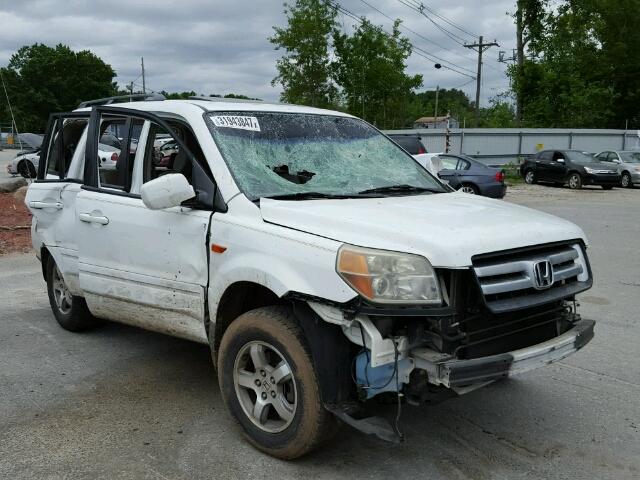 5FNYF28556B013057 - 2006 HONDA PILOT EX WHITE photo 1