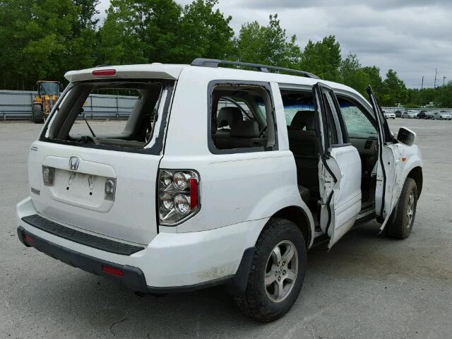 5FNYF28556B013057 - 2006 HONDA PILOT EX WHITE photo 4