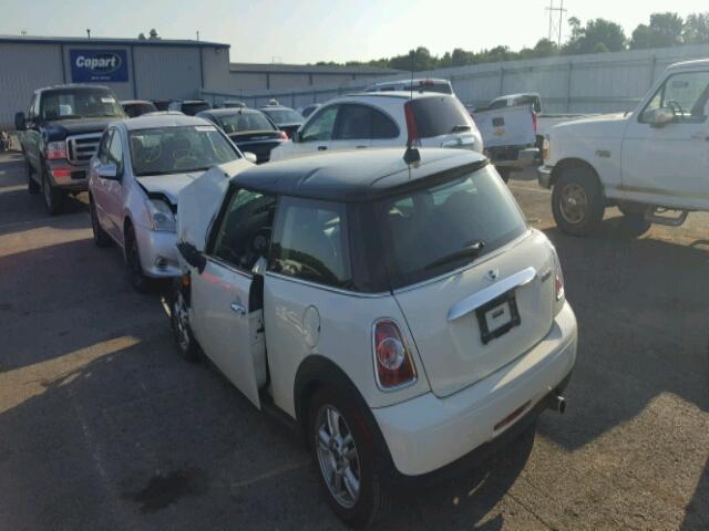 WMWSU3C57DT690708 - 2013 MINI COOPER WHITE photo 3