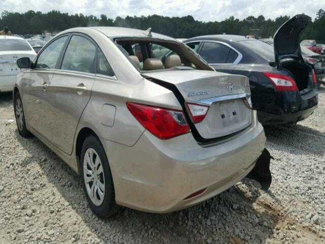 5NPEB4AC5BH291309 - 2011 HYUNDAI SONATA GLS GOLD photo 3