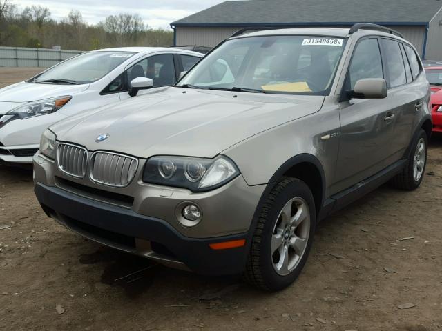 WBXPC93417WF06264 - 2007 BMW X3 3.0SI TAN photo 2