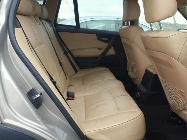 WBXPC93417WF06264 - 2007 BMW X3 3.0SI TAN photo 6