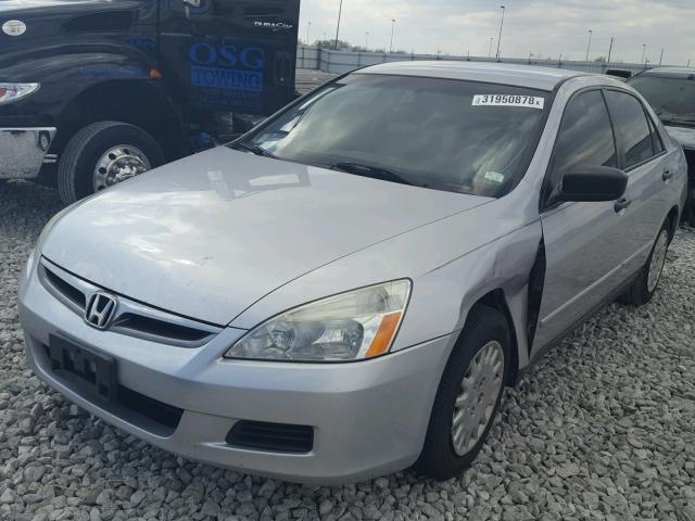 1HGCM55137A042250 - 2007 HONDA ACCORD VAL SILVER photo 2